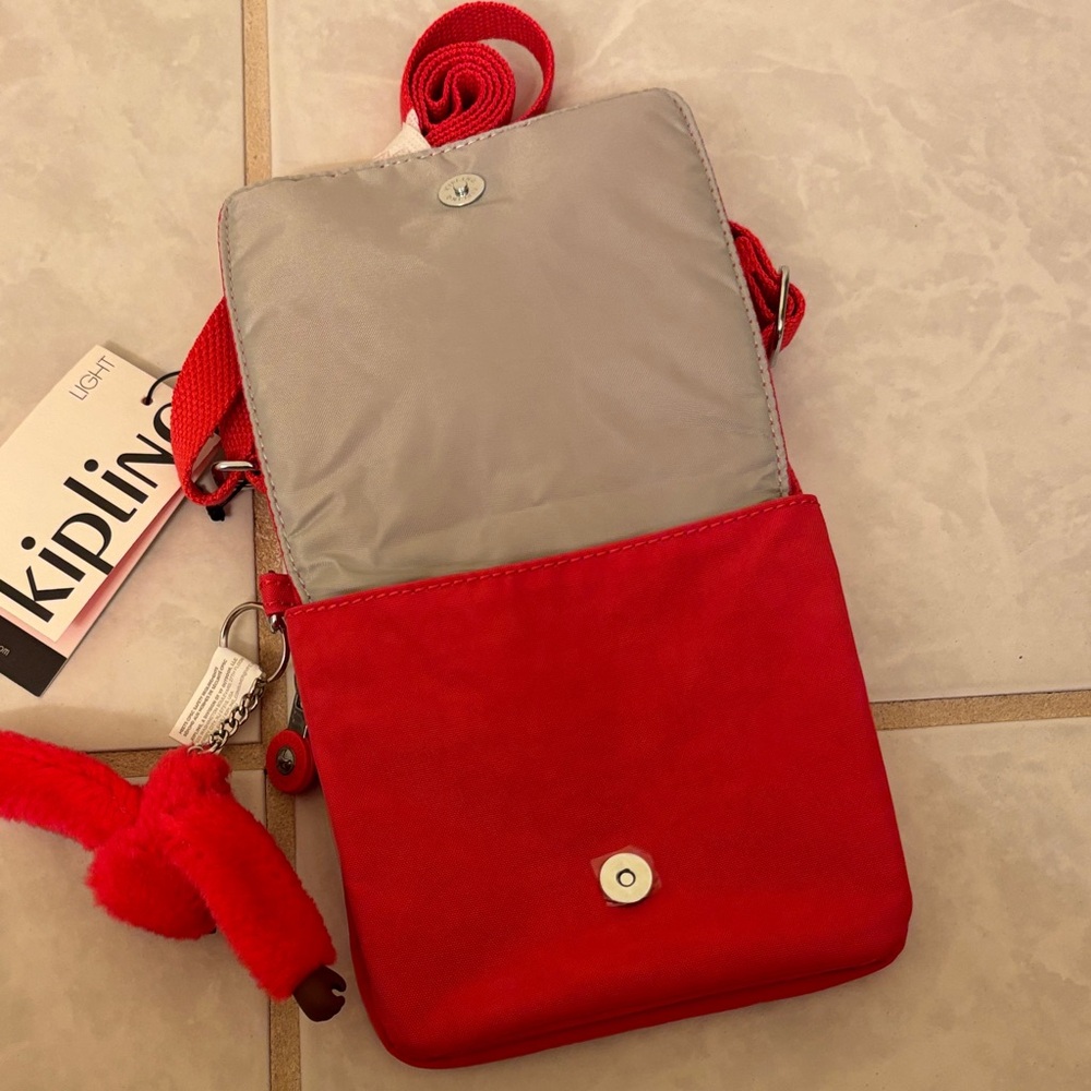 Kipling Red Crossbody Bag - Picture 4 of 6